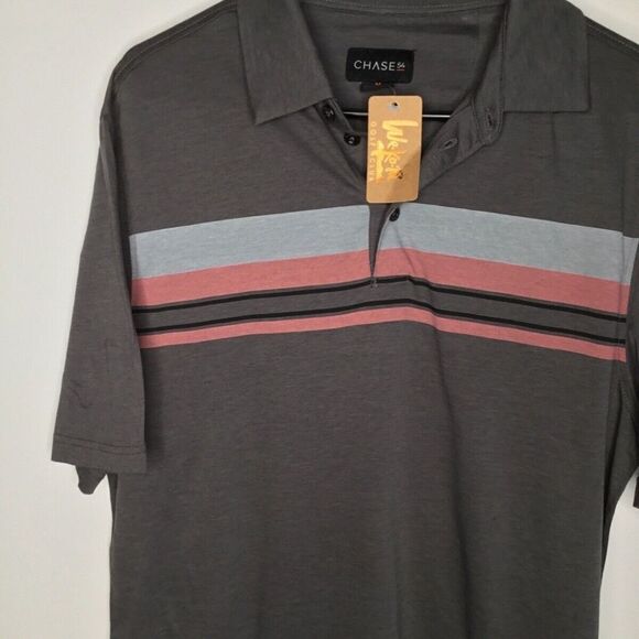 NWT Chase 54 Men’s Gray Short Sleeve Golf Polo Shirt Size M - Picture 8 of 11